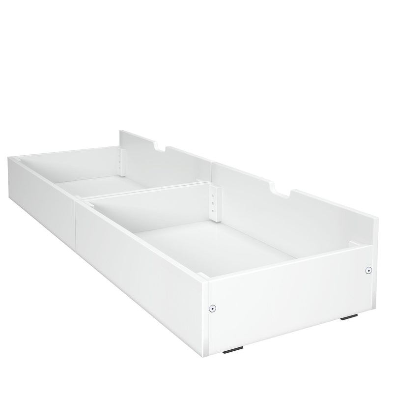 175262-002 : Component 2 Underbed Storage Drawers w/ Rubber Castors, White