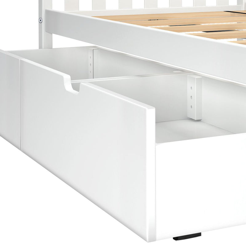 175262-002 : Component 2 Underbed Storage Drawers w/ Rubber Castors, White