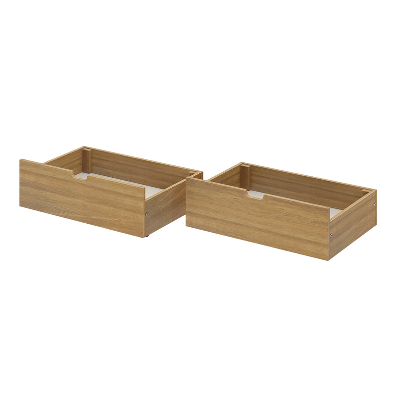 175262-007 : Component 2 Underbed Storage Drawers w/Rubber Castors, Pecan