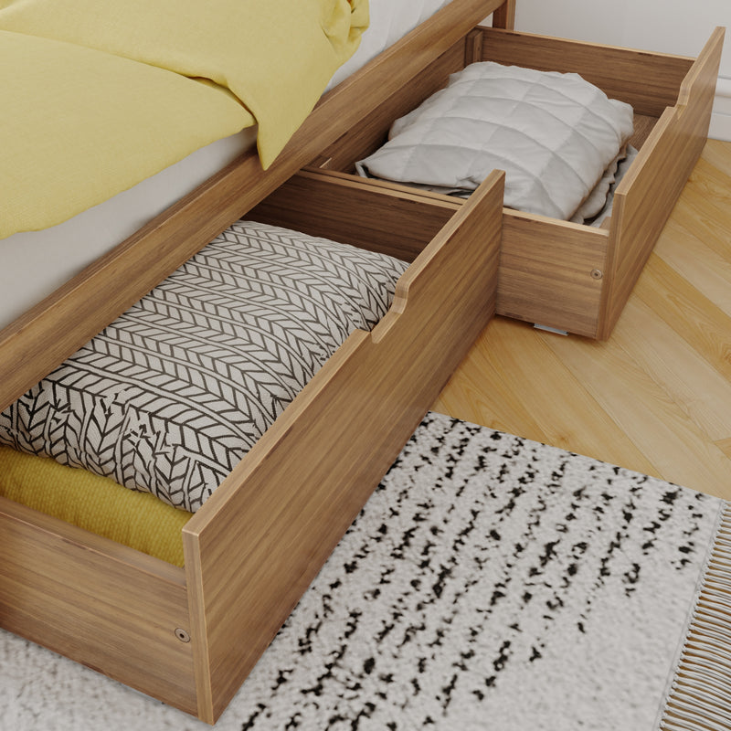 175262-007 : Component 2 Underbed Storage Drawers w/Rubber Castors, Pecan