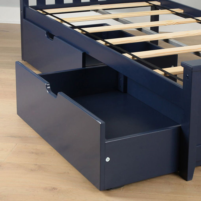 175262-131 : Component 2 Underbed Storage Drawers w/ Rubber Castors, Blue