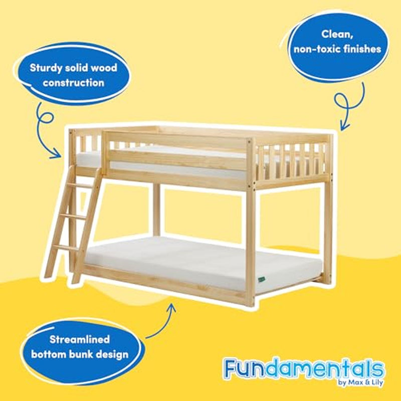 181214-001 : Bunk Beds Max & Lily Fundamentals Low Bunk, Natural