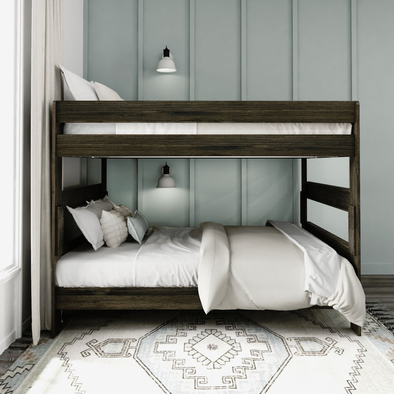195271-181 : Bunk Beds Farmhouse Queen Over Queen Bunk Bed, Barnwood Brown