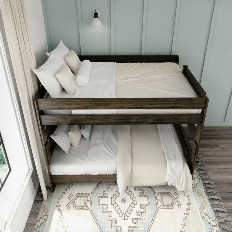 195271-181 : Bunk Beds Farmhouse Queen Over Queen Bunk Bed, Barnwood Brown