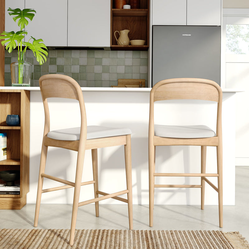2000390300-413 : Counter Chair Loar Upholstered Counter Stool, Blonde/Sesame (PU 1907-1)