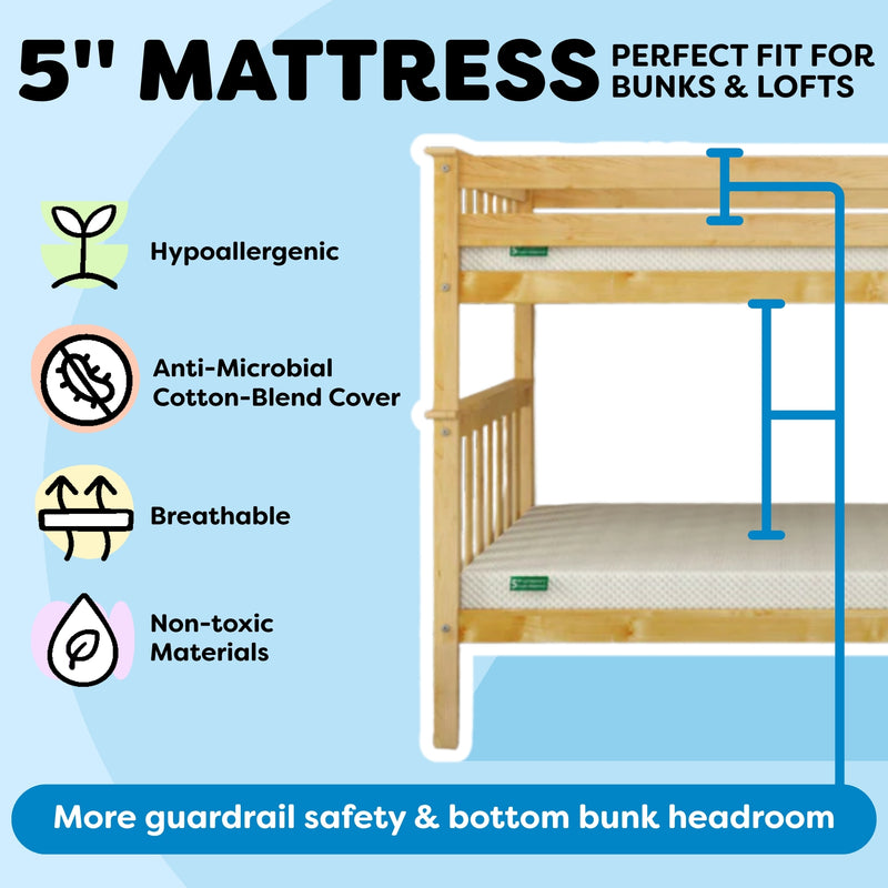 210231-170 : Bunk Beds Scandinavian Twin Over Full Bunk Bed, Black