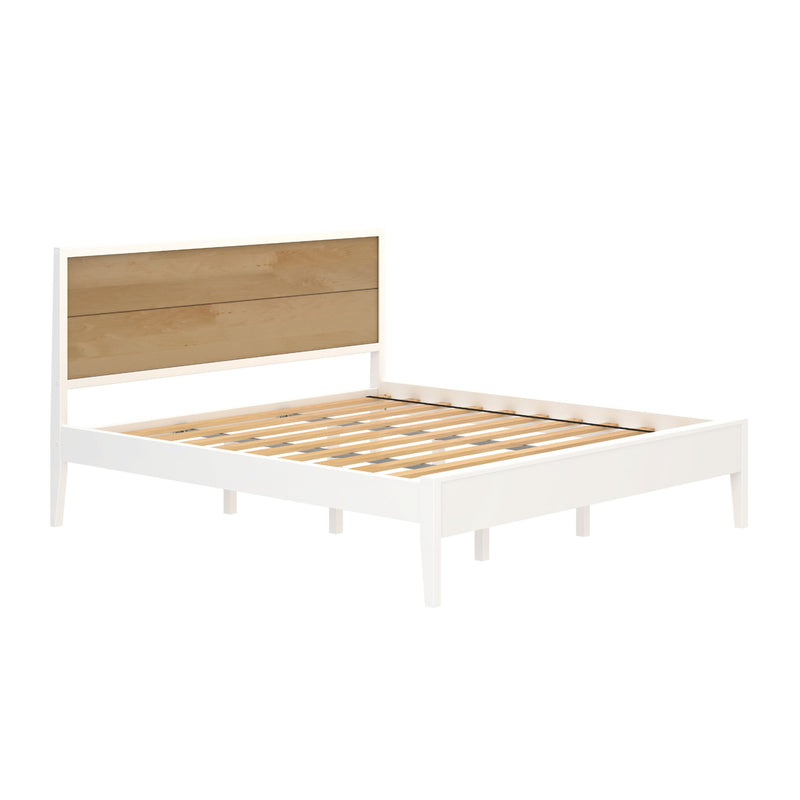 220313-102 : Single Beds Duo King-Size Bed, White/Natural