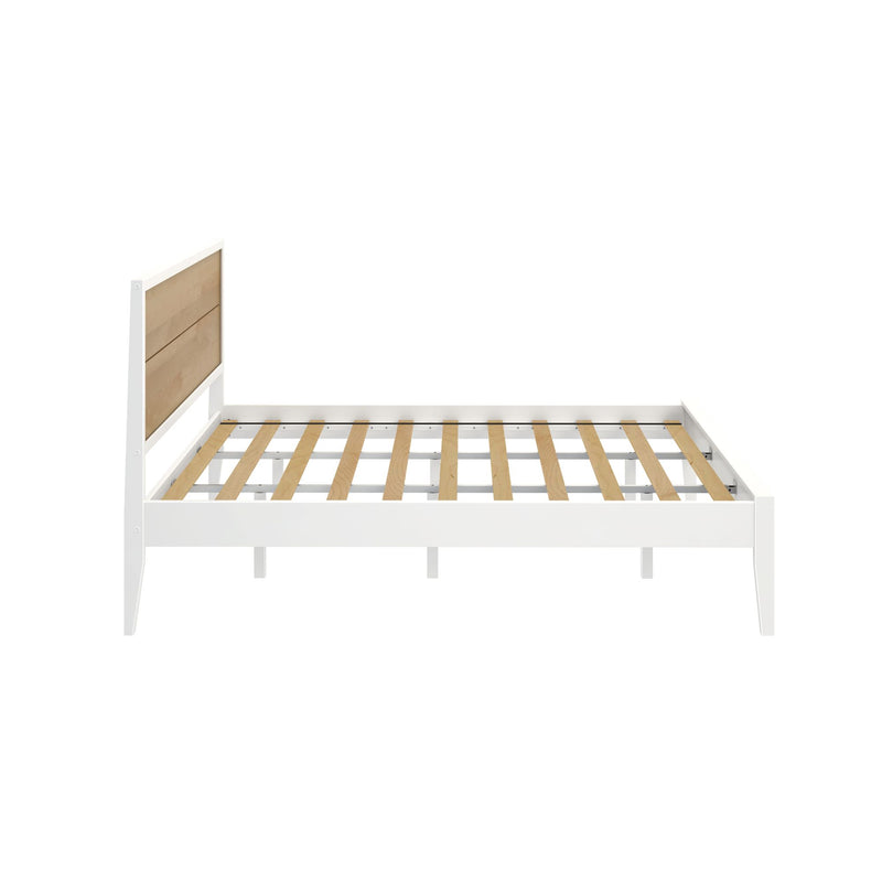 220313-102 : Single Beds Duo King-Size Bed, White/Natural