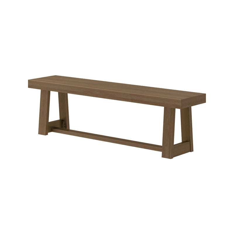 230120-197 : Dining Bench Classic Dining Bench, Pecan Wirebrush