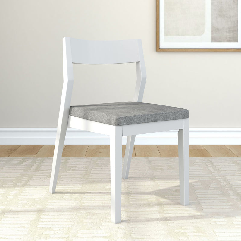 270031600218 : Dining Chair Dining Chair Frame (1 Pack), White with Slate Cushion