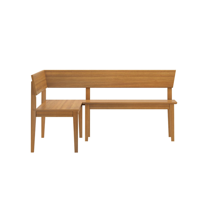 2700336000-007 : Dining Bench Risa Corner Bench (64in x 64in / 1620mm x 1620mm), Pecan