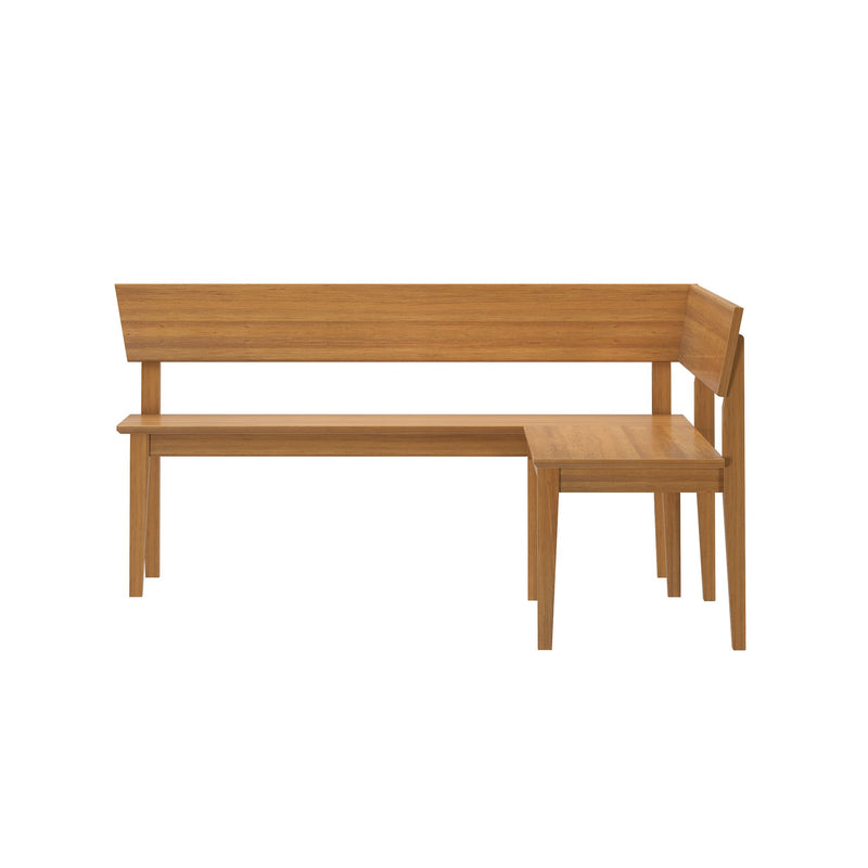 2700336000-007 : Dining Bench Risa Corner Bench (64in x 64in / 1620mm x 1620mm), Pecan