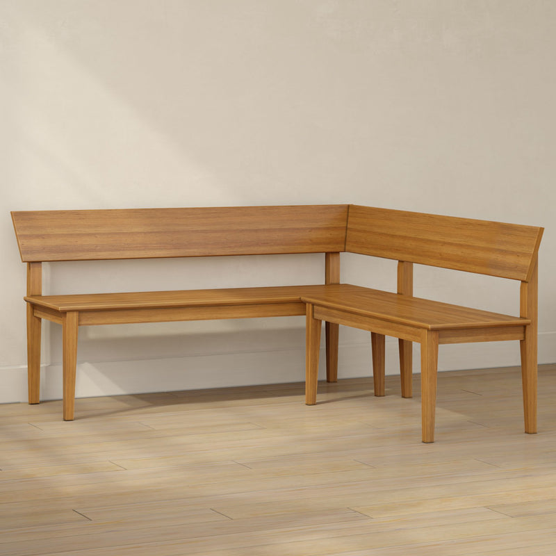2700336000-007 : Dining Bench Risa Corner Bench (64in x 64in / 1620mm x 1620mm), Pecan