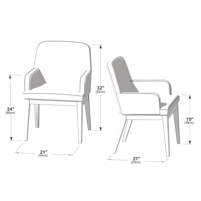 2700380200-901 : Dining Chair Ernesto Dining Chair, Pecan w/Cream Microsuede (TT247-02)