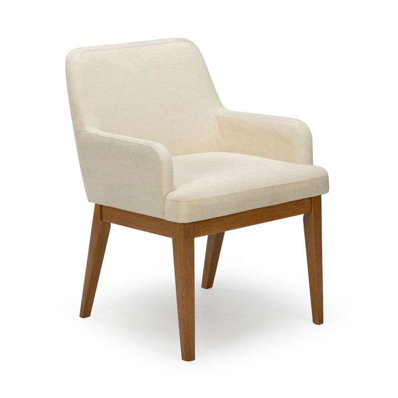 2700380200-901 : Dining Chair Ernesto Dining Chair, Pecan w/Cream Microsuede (TT247-02)