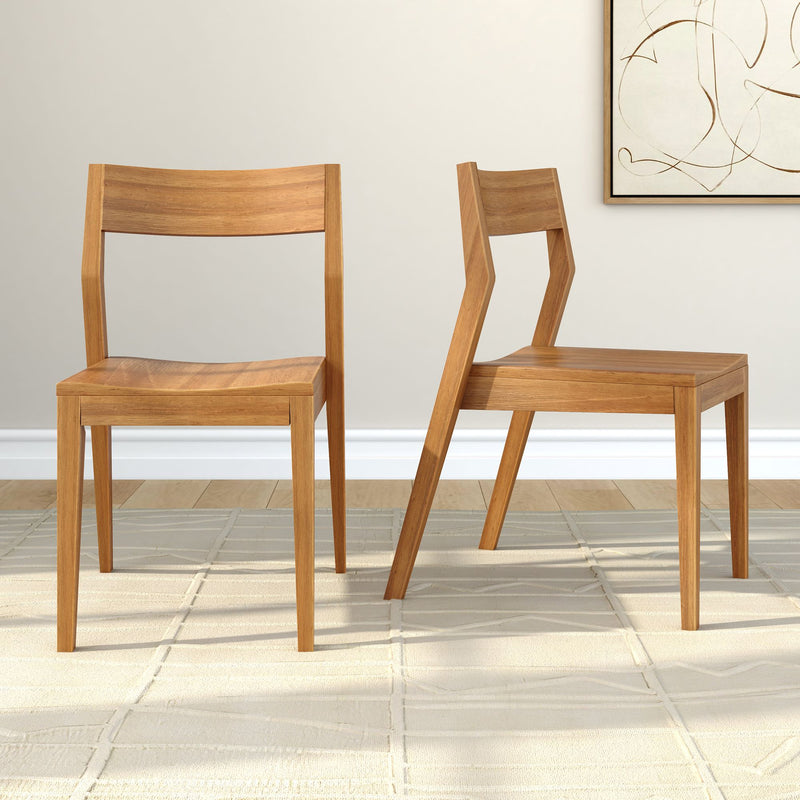 2720320000-007 : Dining Chair Modern Dining Chair (2 pack), Pecan