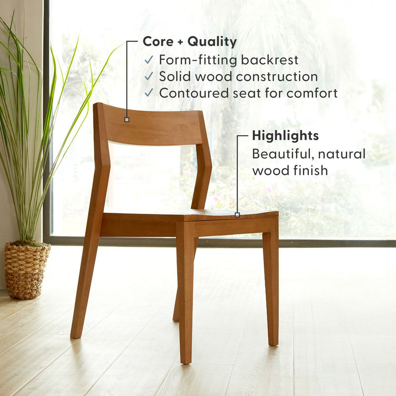 2720320000-007 : Dining Chair Modern Dining Chair (2 pack), Pecan