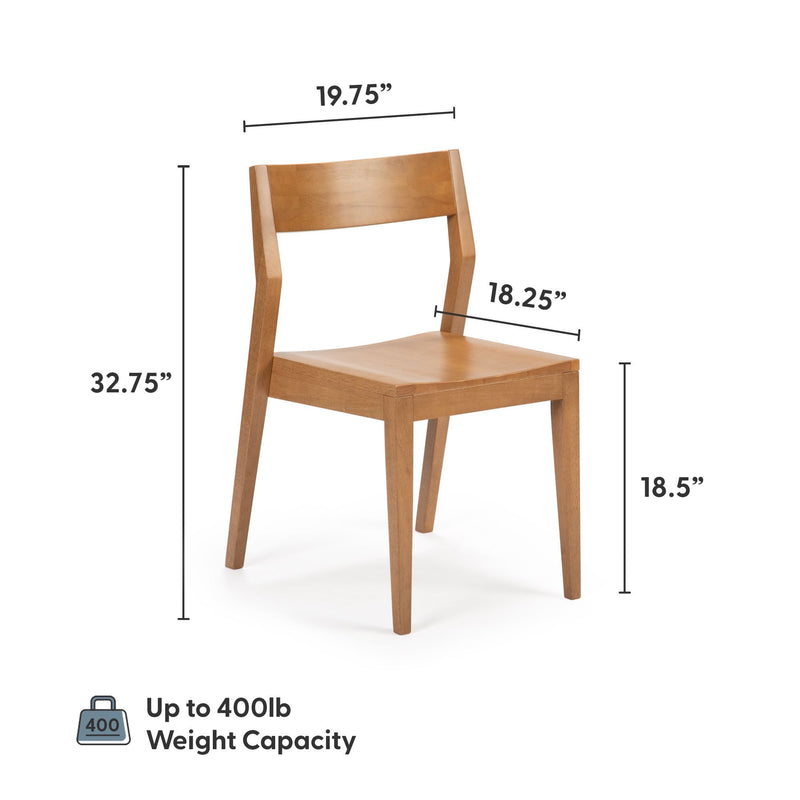 2720320000-007 : Dining Chair Modern Dining Chair (2 pack), Pecan