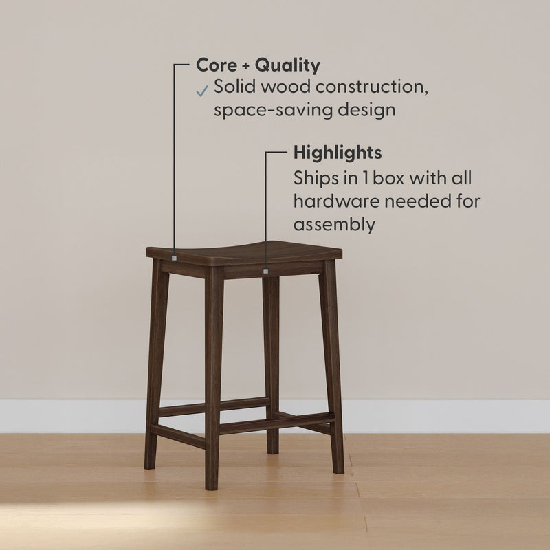 2800327000-008 : Counter Chair Smythe Stool Counter Height (24in), Walnut