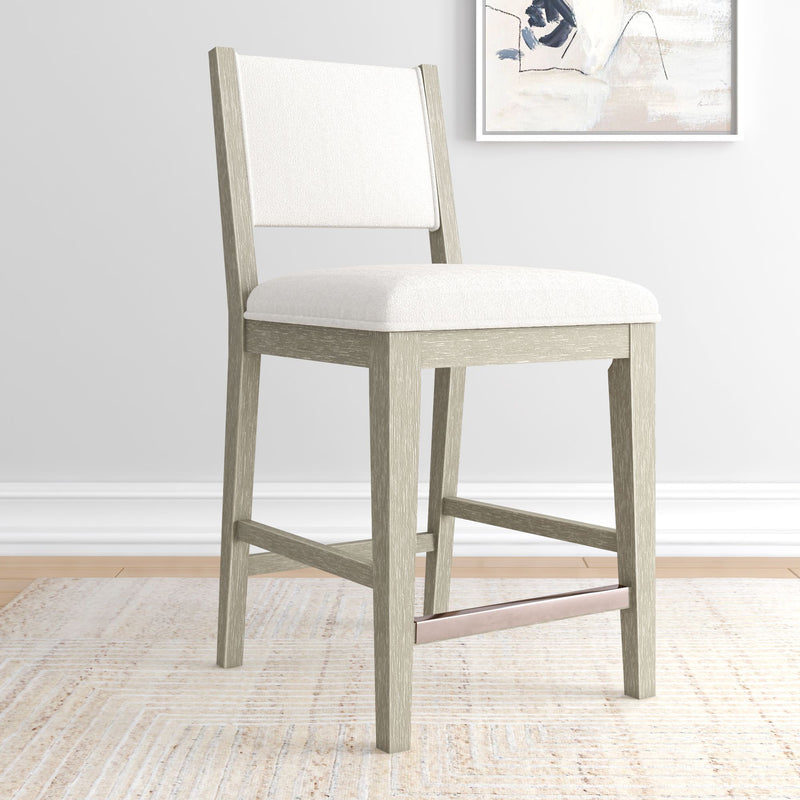 2800334000-412 : Counter Chair Sereno Stool Counter Height (24in), Antique White/Ivory Cushion