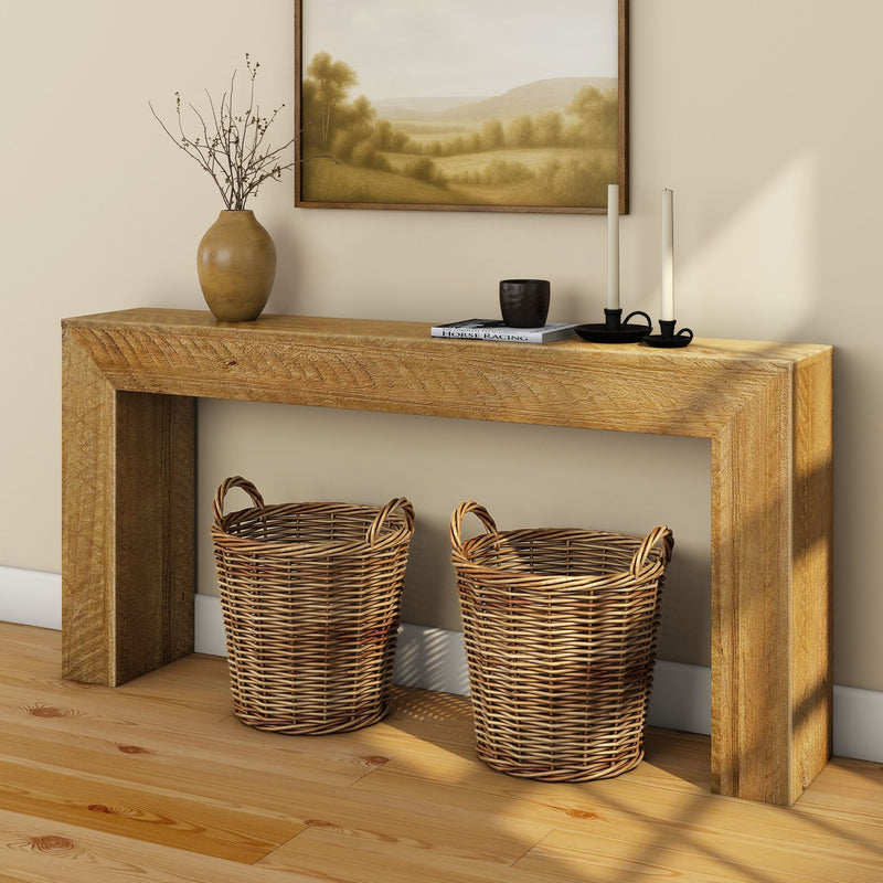3200428000-155 : Console Table Rustic Grand Console (66in / 1676mm), Rustic Honey