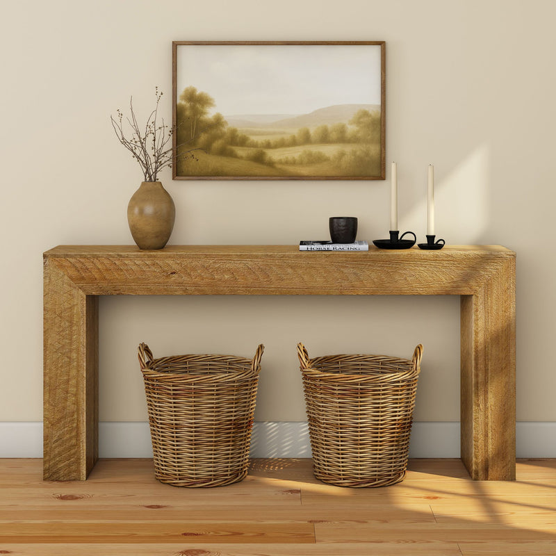 3200428000-155 : Console Table Rustic Grand Console (66in / 1676mm), Rustic Honey