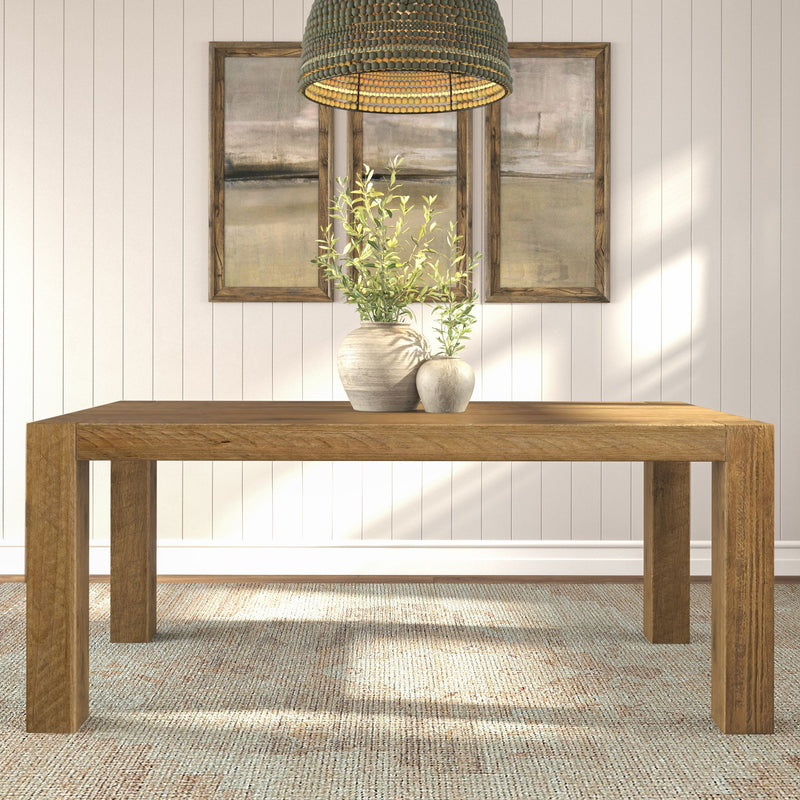 3400388400-155 : Dining Table Rustic Rectangular Dining Table (71.25 / 1810mm), Rustic Honey
