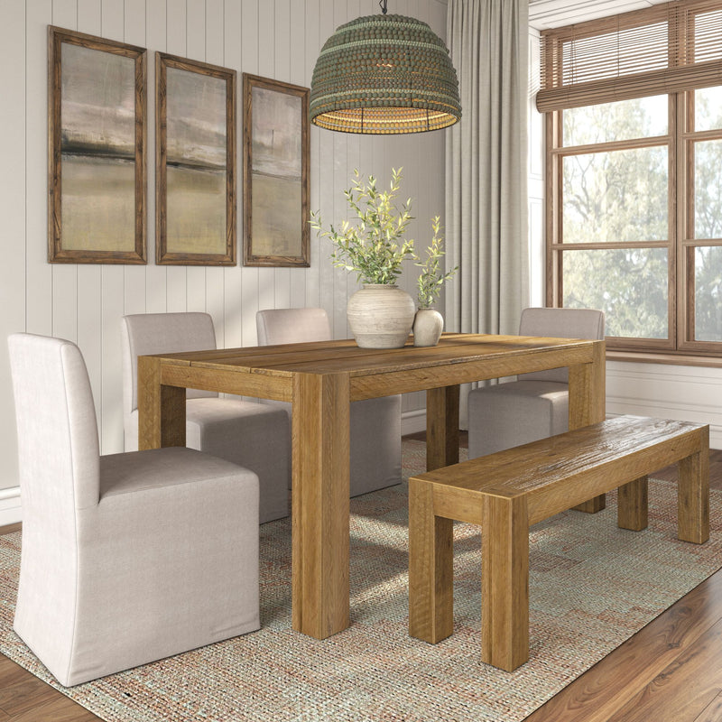3400388400-155 : Dining Table Rustic Rectangular Dining Table (71.25 / 1810mm), Rustic Honey