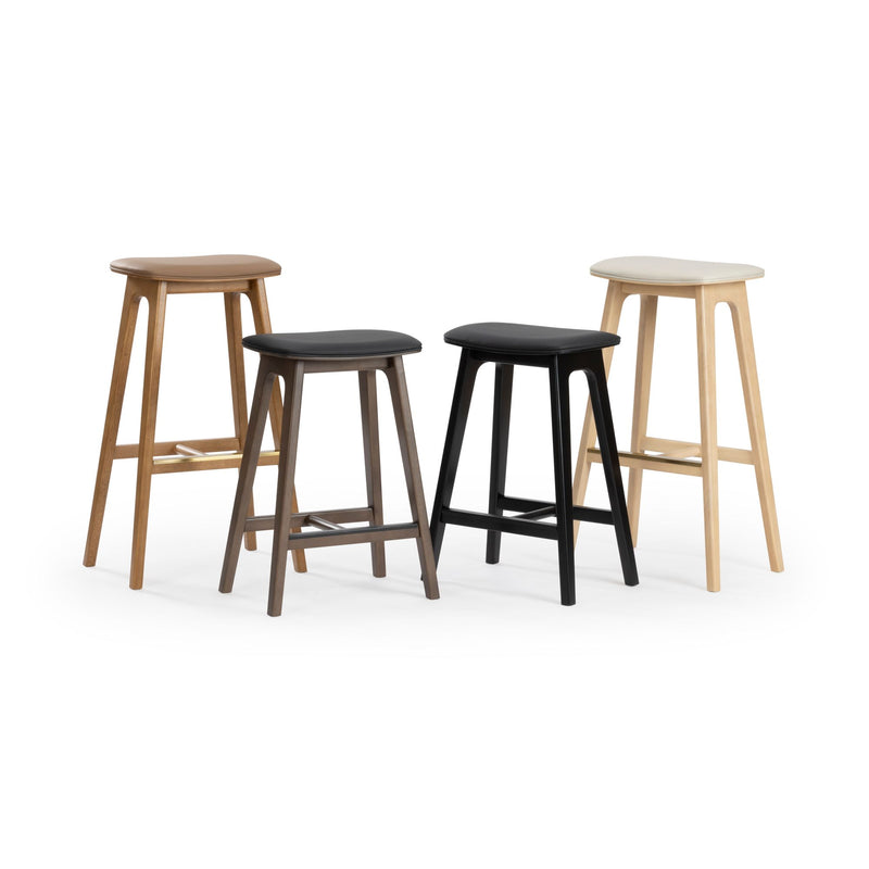 3600353500-413 : Bar Chair Beryl Upholstered Bar Height Stool (30in), Blonde/Sesame PU Leather