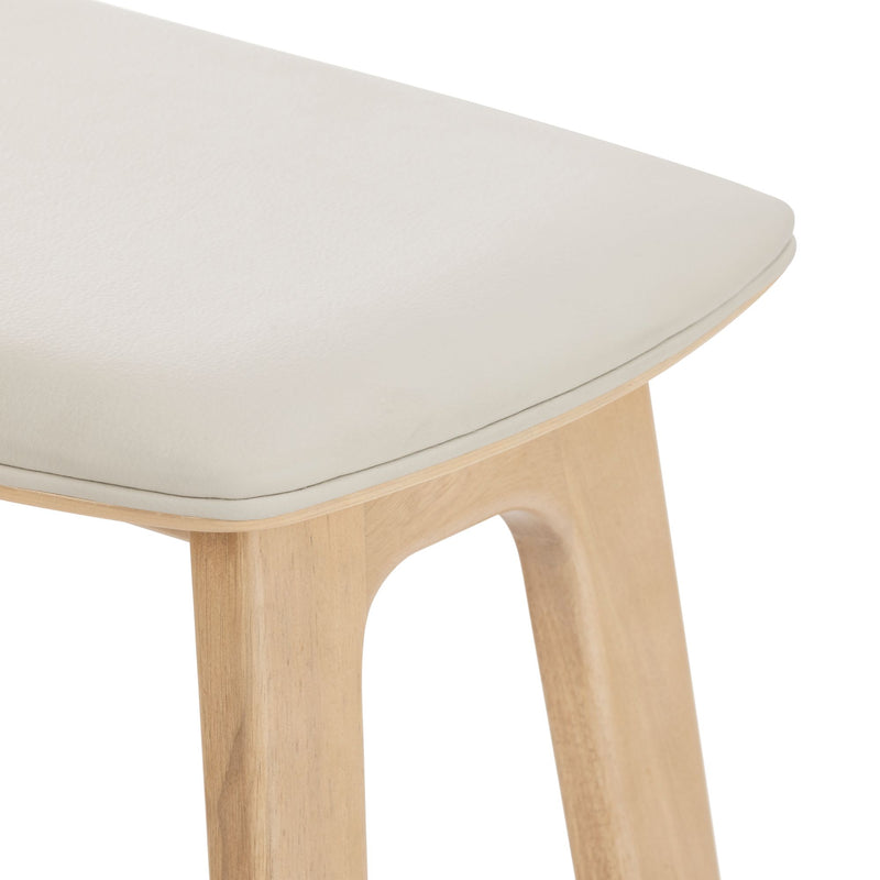 3600353500-413 : Bar Chair Beryl Upholstered Bar Height Stool (30in), Blonde/Sesame PU Leather