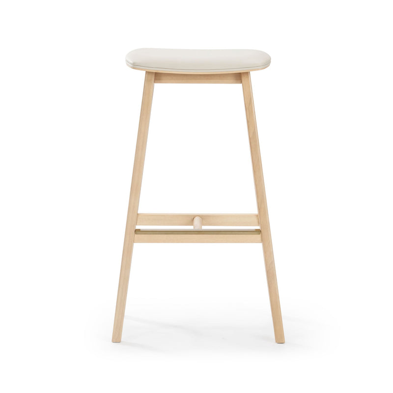 3600353500-413 : Bar Chair Beryl Upholstered Bar Height Stool (30in), Blonde/Sesame PU Leather