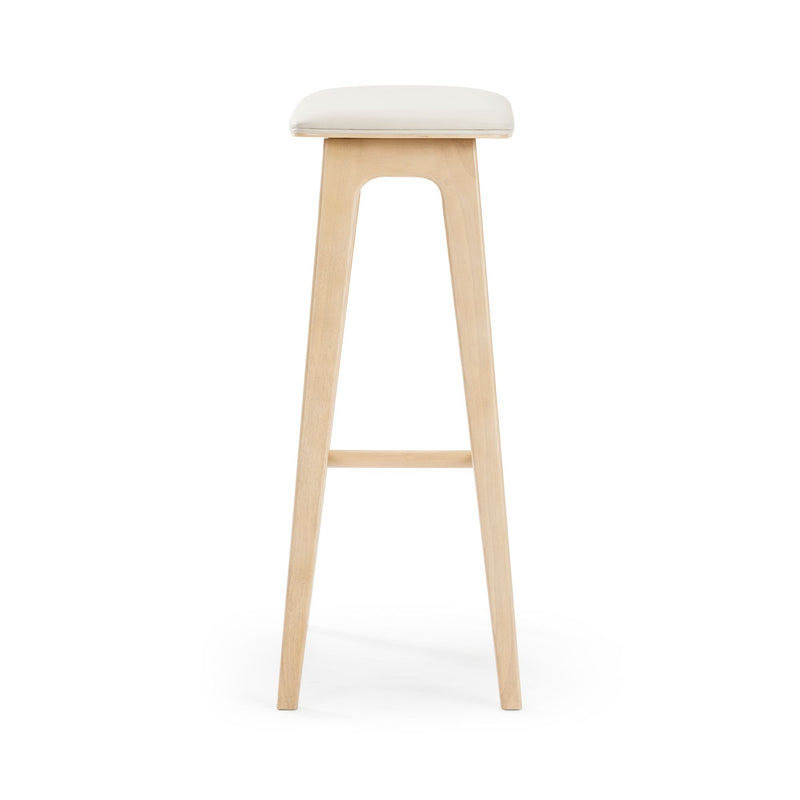 3600353500-413 : Bar Chair Beryl Upholstered Bar Height Stool (30in), Blonde/Sesame PU Leather