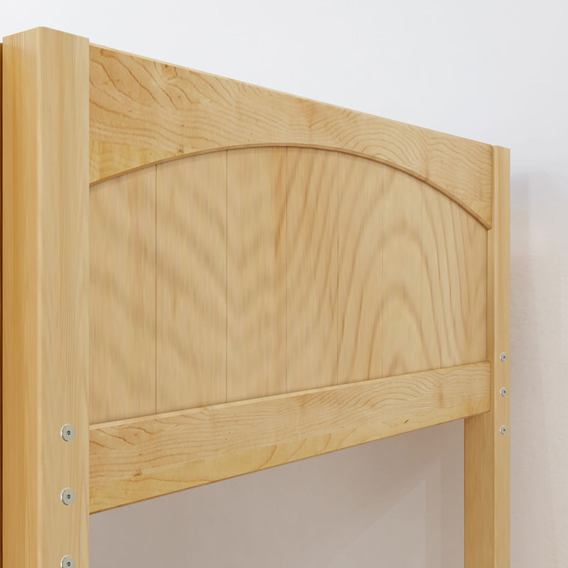 KICKS12 NP : Loft Bed Low Loft Bed with Cube & 6 Drawer Dressers, Twin, Panel, Natural