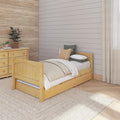 1000 TR NP : Starter Bed Twin Basic Bed with Trundle - Low, Panel, Natural