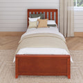 1160 TR CS : Starter Bed Twin Traditional Bed with Trundle, Slat, Chestnut