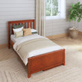 1160 UU CS : Starter Bed Twin Traditional Bed with Underbed Dresser, Slat, Chestnut