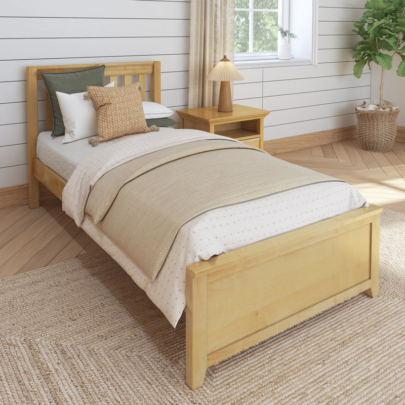 1160 XL NS : Starter Bed Natural Birch Twin XL Starter Bed, High Slats/Floor Panel