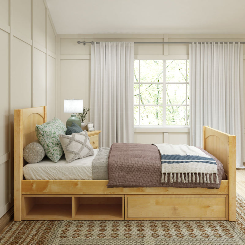 1180 CD NP : Starter Bed Twin Traditional Bed with Dresser and Cubby, Panel, Natural