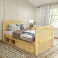 1180 CD NP : Starter Bed Twin Traditional Bed with Dresser and Cubby, Panel, Natural