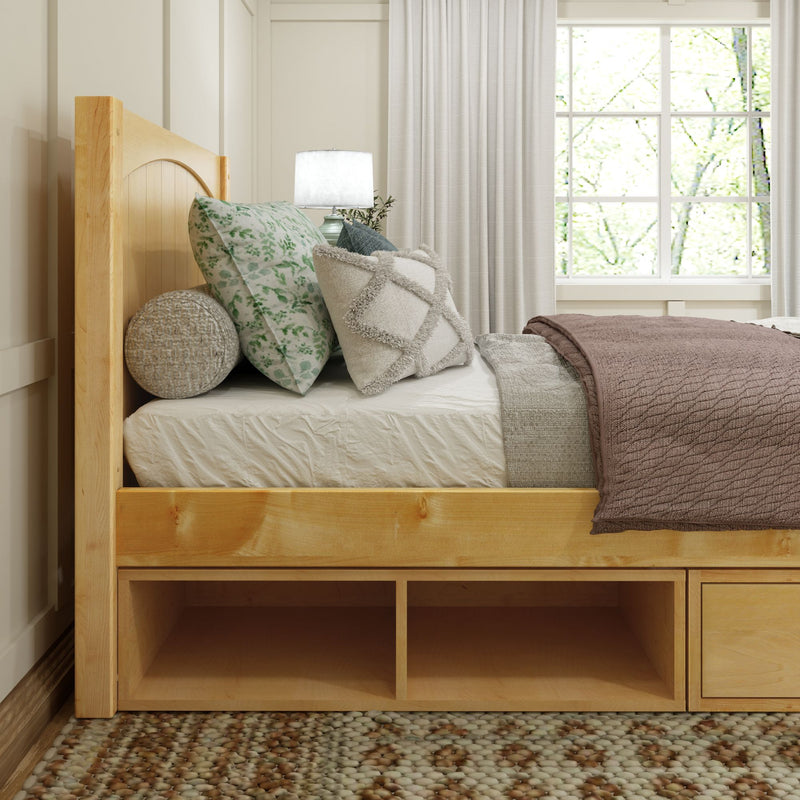1180 CD NP : Starter Bed Twin Traditional Bed with Dresser and Cubby, Panel, Natural