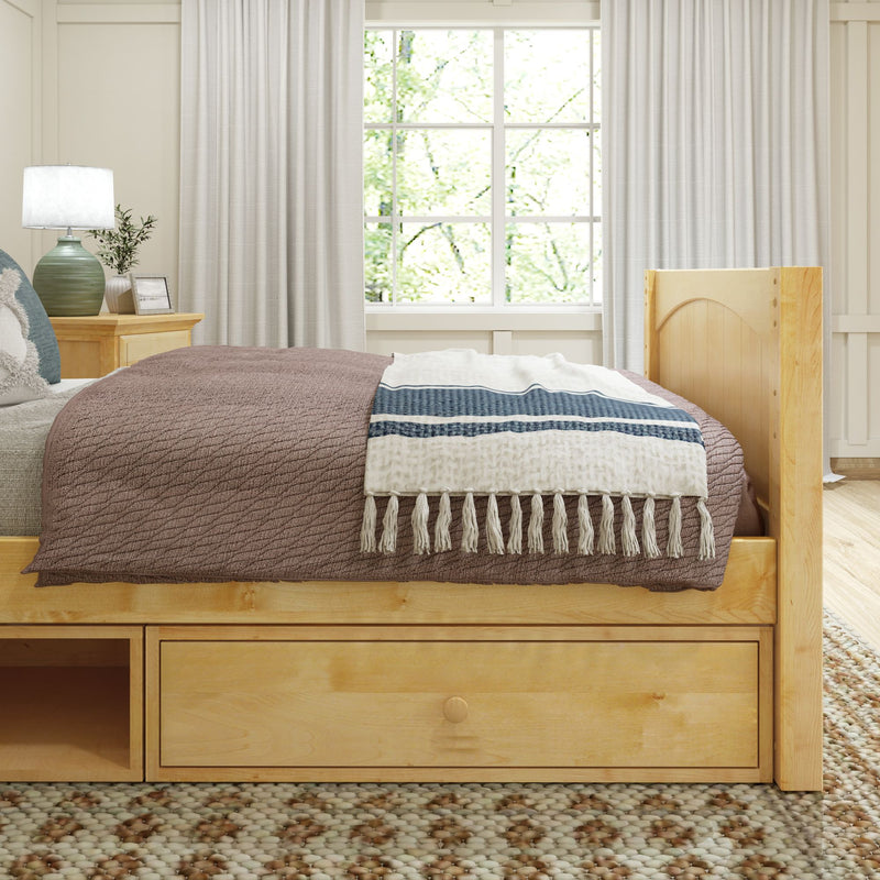 1180 CD NP : Starter Bed Twin Traditional Bed with Dresser and Cubby, Panel, Natural