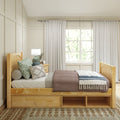 1180 CD NP : Starter Bed Twin Traditional Bed with Dresser and Cubby, Panel, Natural