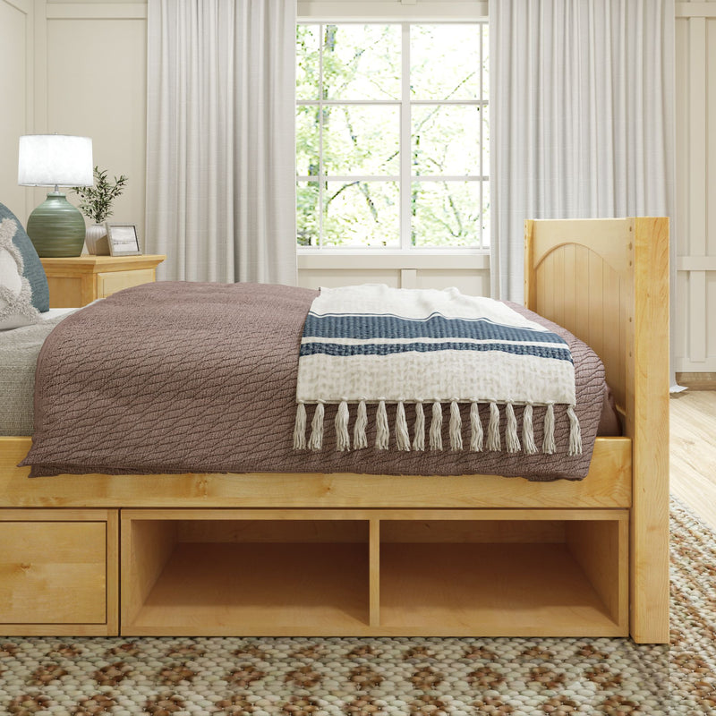 1180 CD NP : Starter Bed Twin Traditional Bed with Dresser and Cubby, Panel, Natural