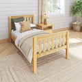 1180 NS : Starter Bed Natural Birch Twin Starter Bed, High Slats/Low Slats