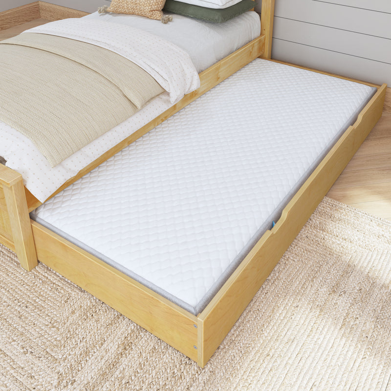1202-001 : Underbed Storage XL Trundle with Slats, Natural