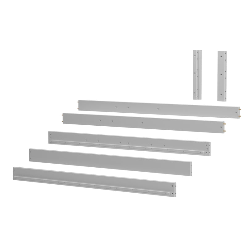 1495-002 : Kit Upper Corner Bunk/Loft Kit with Full Length Guardrails XL, White