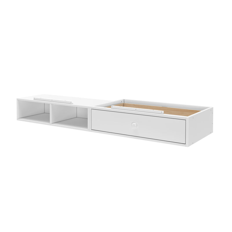 1636-002 : Underbed Storage Underbed Cubby & Drawer - White
