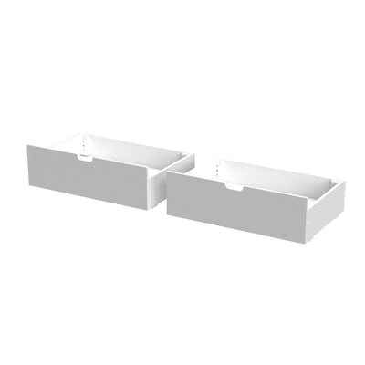 175262-002 : Component 2 Underbed Storage Drawers w/ Rubber Castors, White