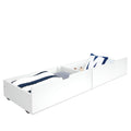 175262-002 : Component 2 Underbed Storage Drawers w/ Rubber Castors, White