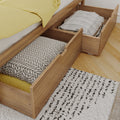 175262-007 : Component 2 Underbed Storage Drawers w/Rubber Castors, Pecan